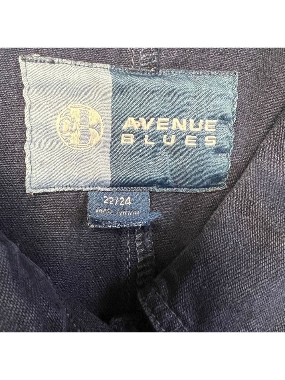 AVENUE Blues Jean Jacket Womens Plus Dark Blue Wash Stretch Size 22/24 (sk022) - Picture 6 of 9